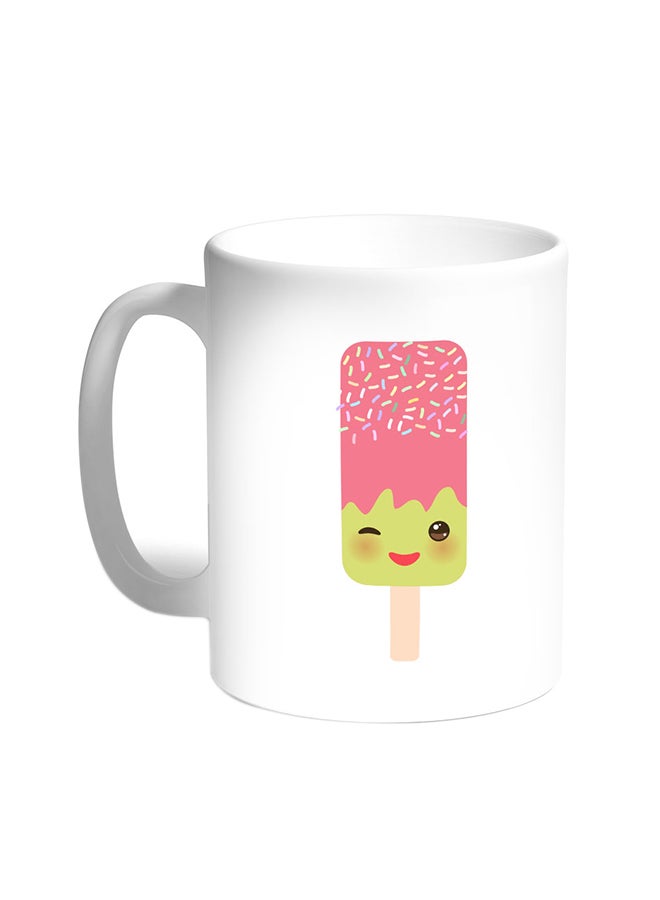 Decalac Cartoon Graphics - Ice Cream Printed Coffee Mug White