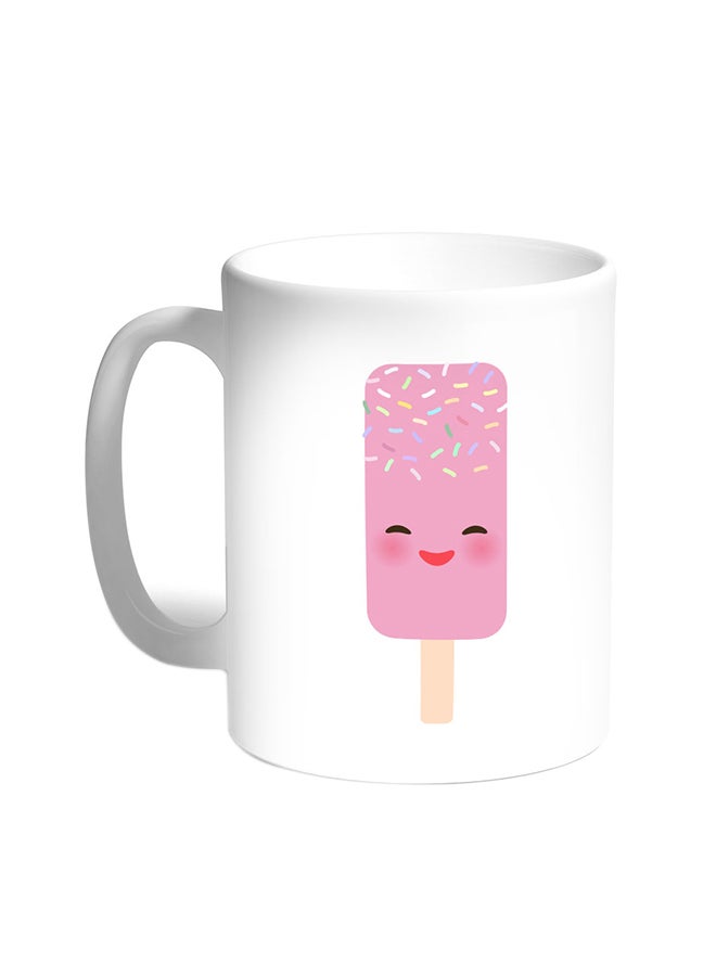 Decalac Cartoon Graphics - Ice Cream Printed Coffee Mug White