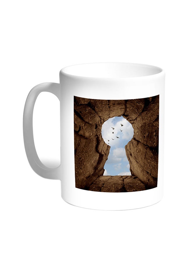 Decalac Cave Key Printed Coffee Mug White