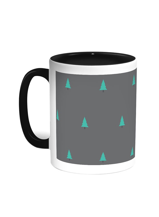 قدح قهوة - أشجار الأرز أسود/ أبيض