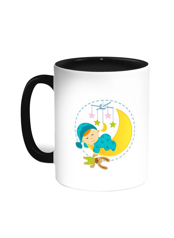 Child Dreams Printed Coffee Mug Black/White