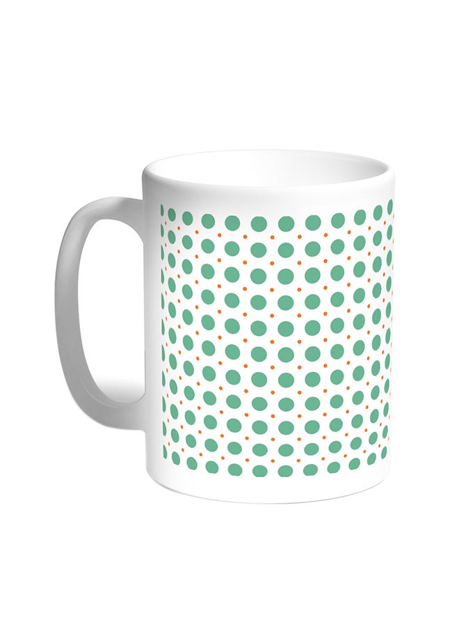 Decalac Circles Printed Coffee Mug White