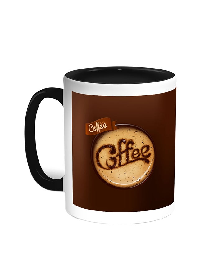 Decalac - Coffee Printed Coffee Mug Black/White - Image 1