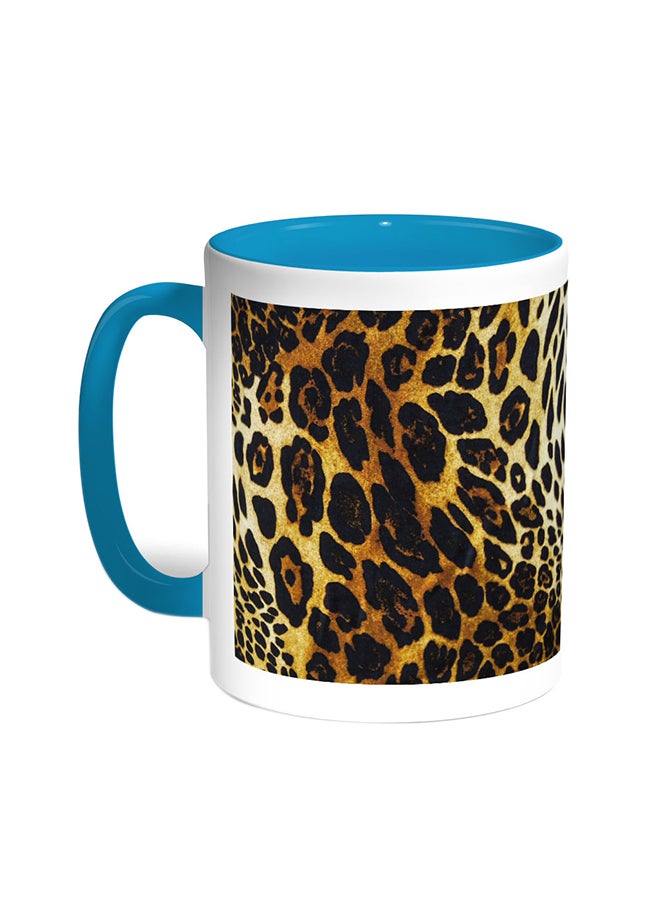 Decalac Colour Of Jaguar Printed Coffee Mug Turquoise/White