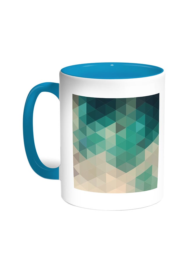 ديكالاك قدح قهوة - مثلثات ملونة تركواز/أبيض