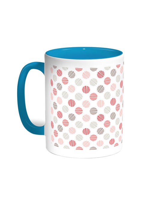 Coloured Circuits Printed Coffee Mug Turquoise/White