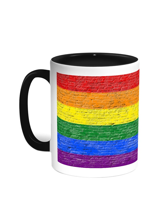 Decalac Colourful Wall Printed Coffee Mug Black/White