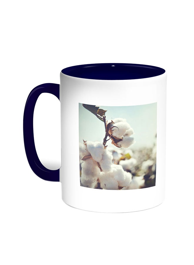 Decalac Cotton Tree Printed Coffee Mug Blue/White