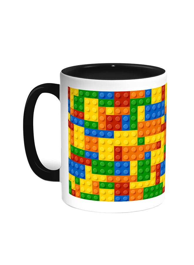 Decalac Cubes Printed Coffee Mug Black/White 