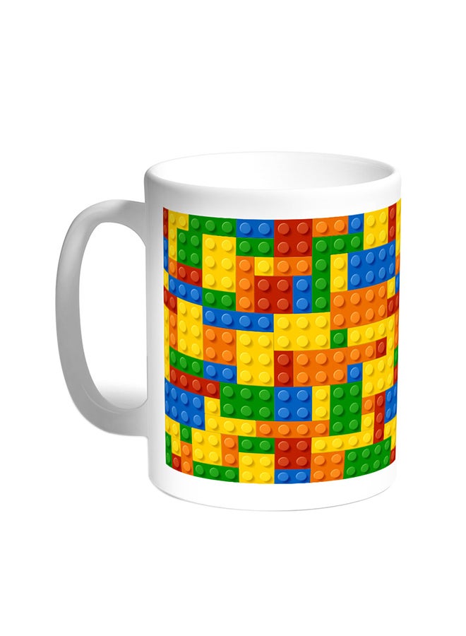 Decalac Cubes Printed Coffee Mug White 