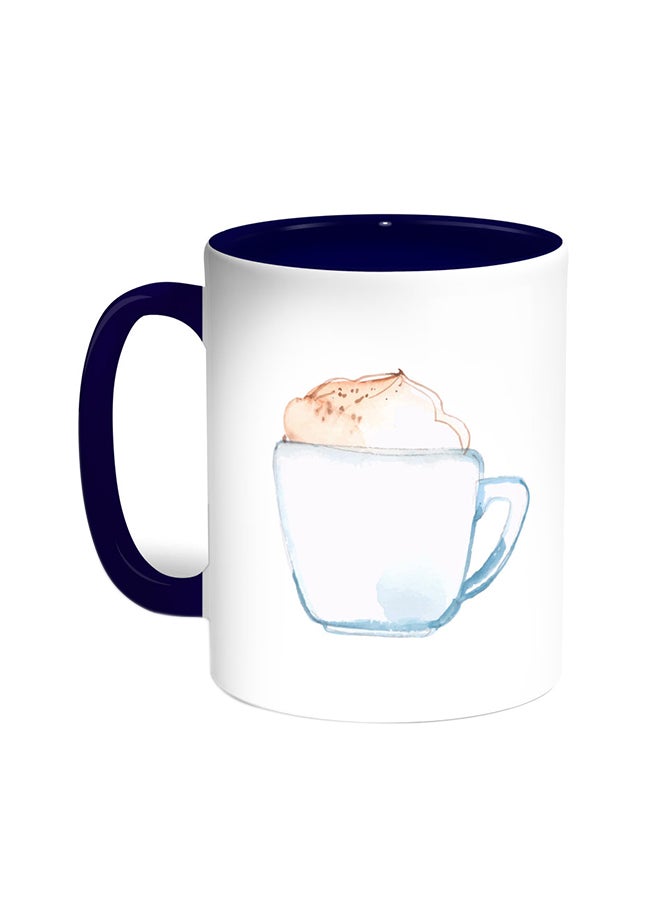 Decalac Cup Of Coffee In A Foam Printed Mug Blue/White