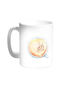 Cup Of Coffee In A Foam Printed Mug White