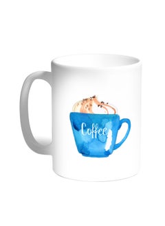 Cup Of Coffee In A Foam Printed Mug White