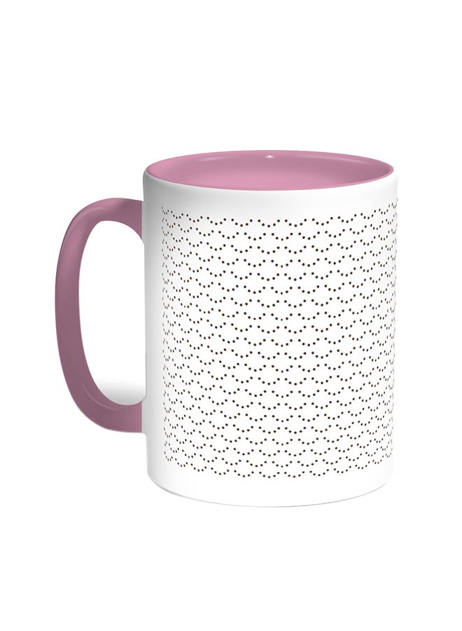 Decalac Decoration Printed Coffee Mug Pink/White