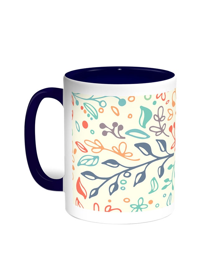 Decalac Decorative - Tree Paper Printed Coffee Mug Blue/White