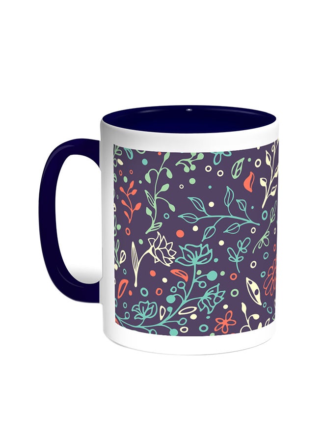 Decorative - Tree Paper Printed Coffee Mug Blue/White