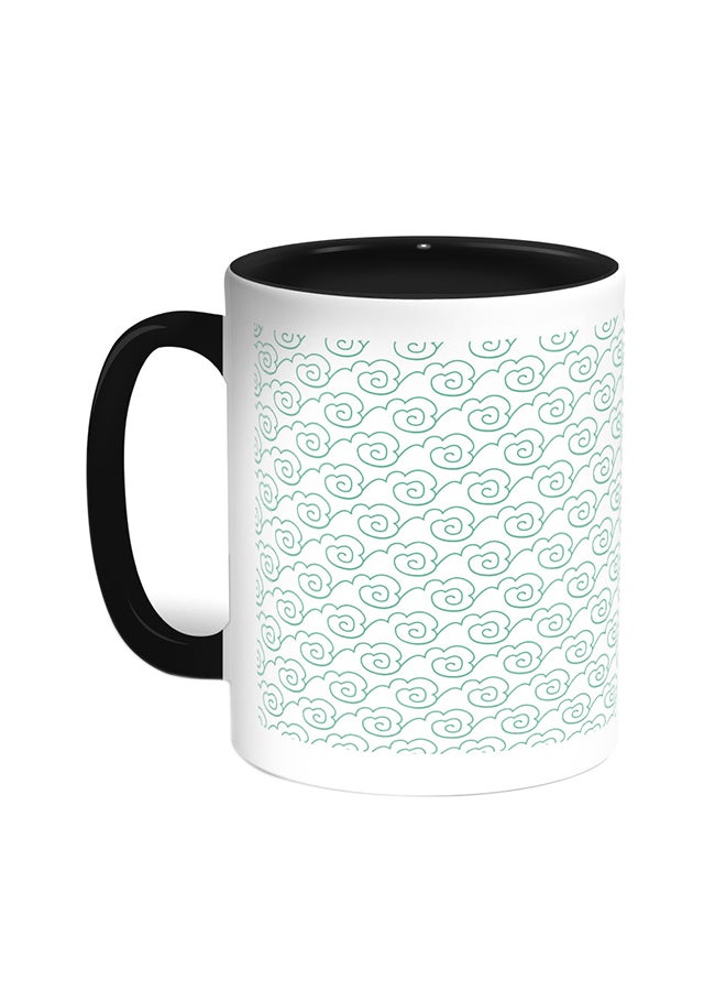 Decalac Decorative Drawings Printed Coffee Mug Black/White