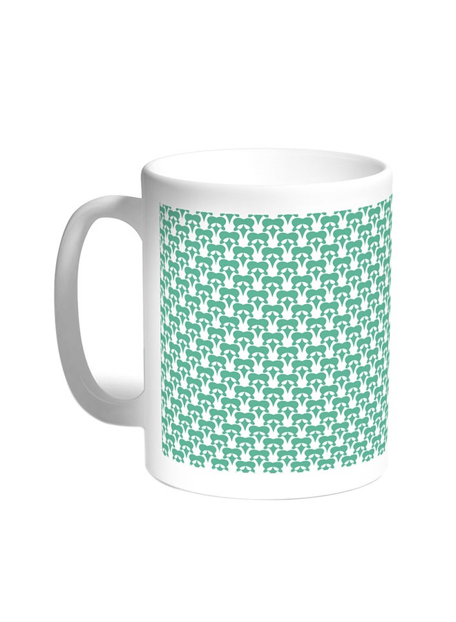 Decorative Drawings Printed Coffee Mug White