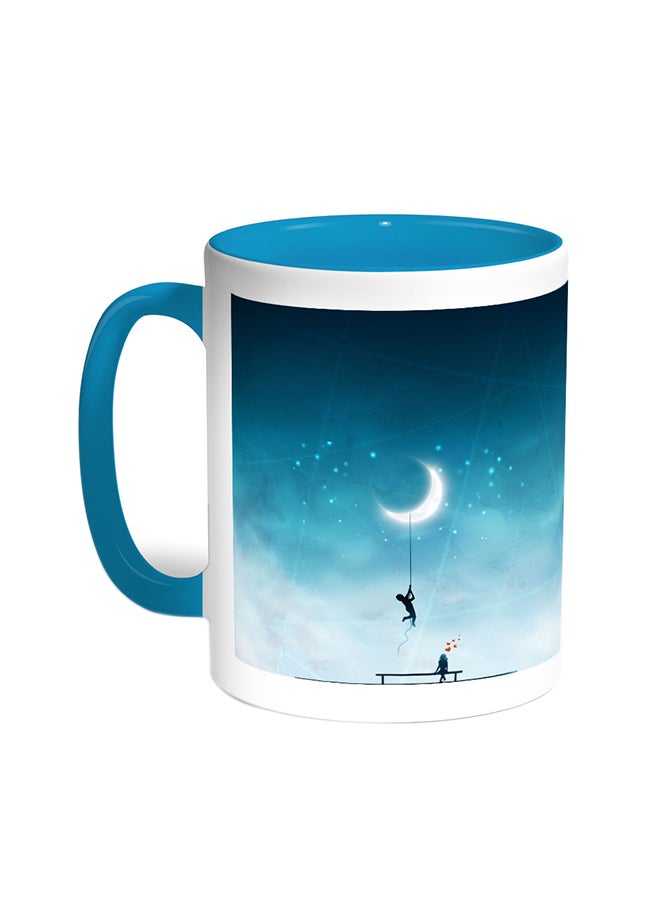 Decalac Design A Painting Printed Coffee Mug Turquoise/White