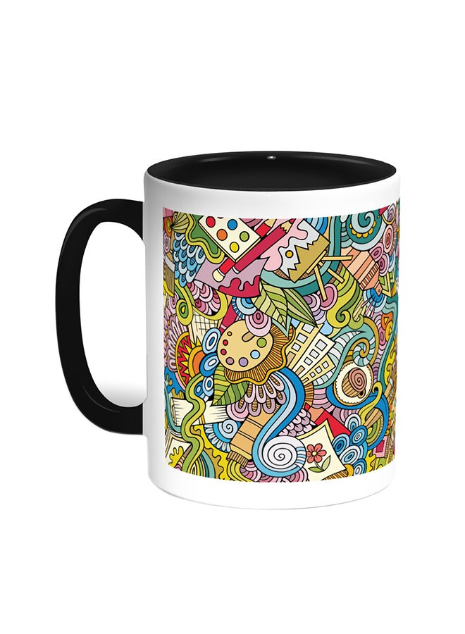 ديكالاك قدح قهوة - أدوات الرسم أسود/ أبيض