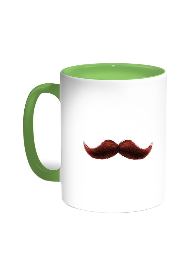 ديكالاك قدح قهوة بطباعة شارب أخضر/أبيض