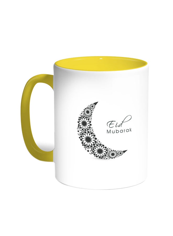 ديكالاك قدح قهوة - عيد مبارك أصفر/ابيض