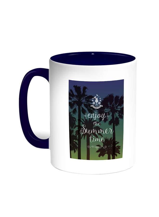 ديكالاك قدح قهوة - إنجوي ذا سمر تايم أزرق/ أبيض