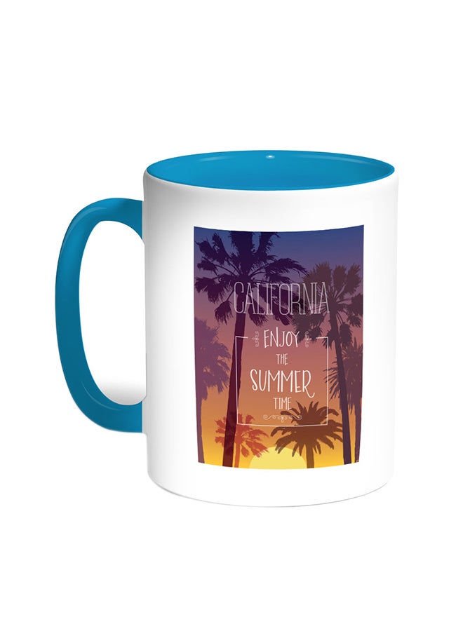 ديكالاك قدح قهوة - إنجوي ذا سمر تايم تركواز/أبيض