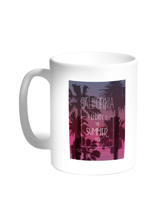 Decalac Enjoy The Summer Time Printed Coffee Mug White