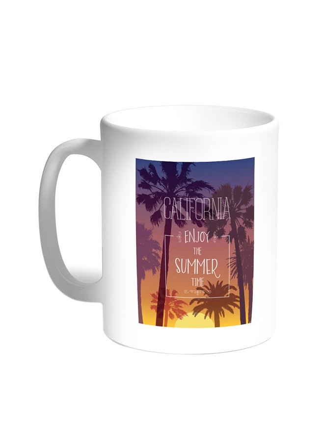 Decalac Enjoy The Summer Time Printed Coffee Mug White