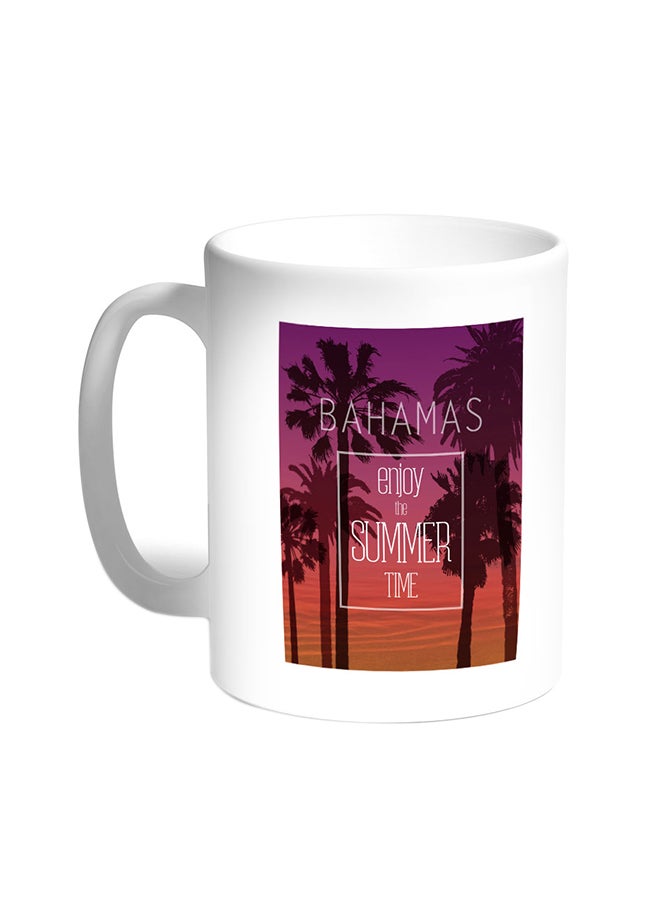 Decalac Enjoy The Summer Time Printed Coffee Mug White