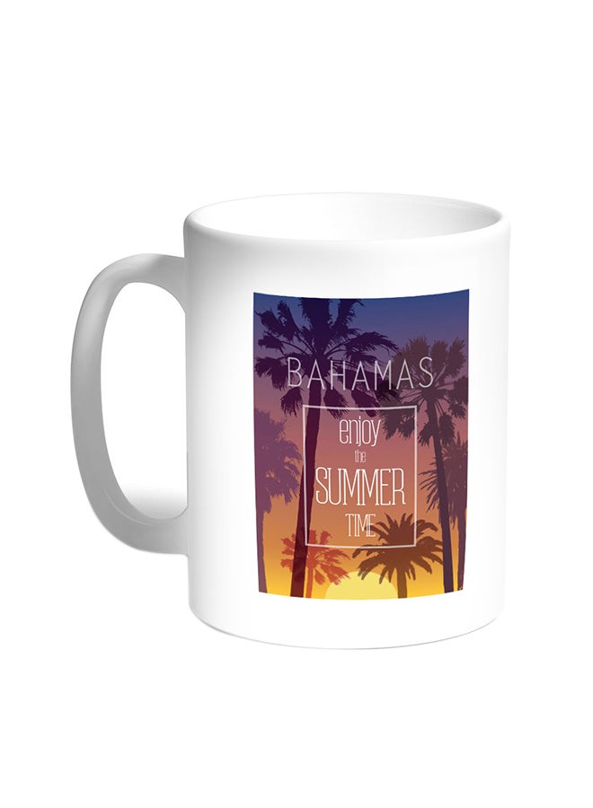 Decalac - Enjoy The Summer Time Printed Coffee Mug White - Image 1