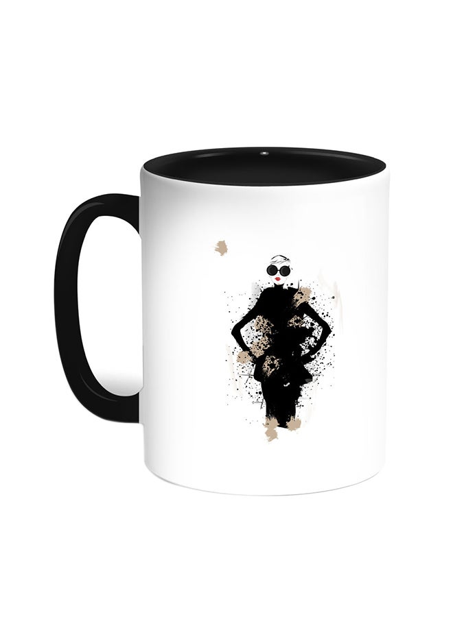 ديكالاك قدح قهوة - فاشون أسود/ أبيض