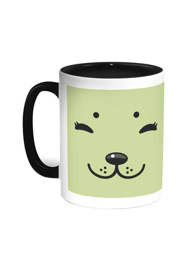Decalac Features Dog Printed Coffee Mug Black/White
