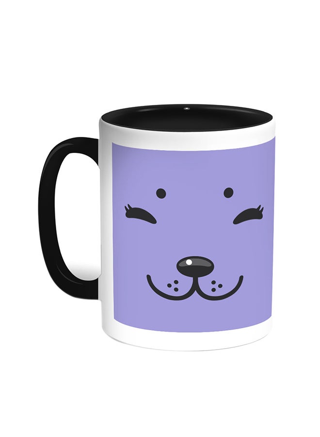 Decalac Features Dog Printed Coffee Mug Black/White