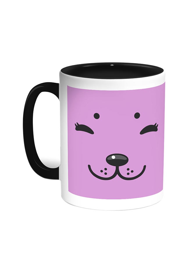 Decalac Features Dog Printed Coffee Mug Black/White