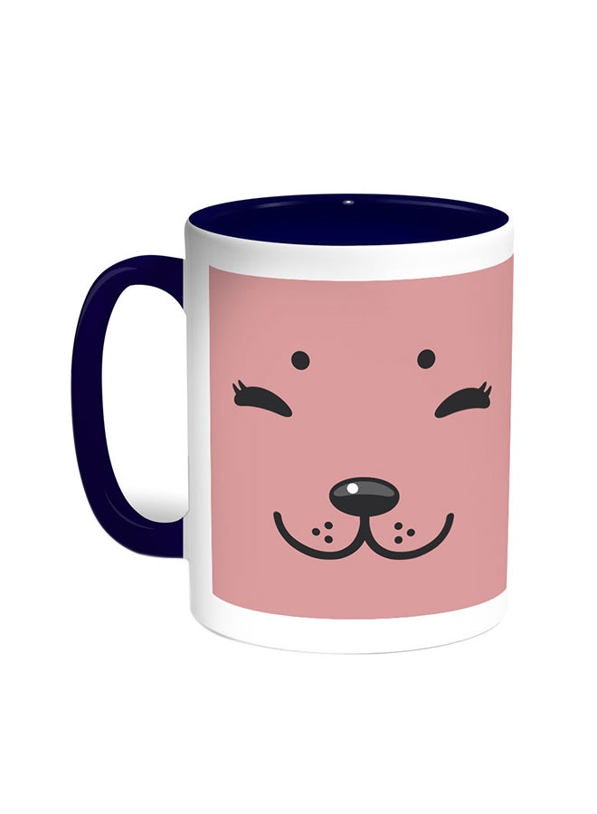 Decalac Features Dog Printed Coffee Mug Blue/White