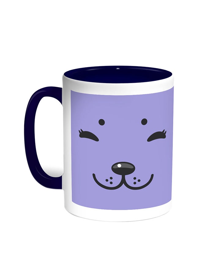 Decalac Features Dog Printed Coffee Mug Blue/White