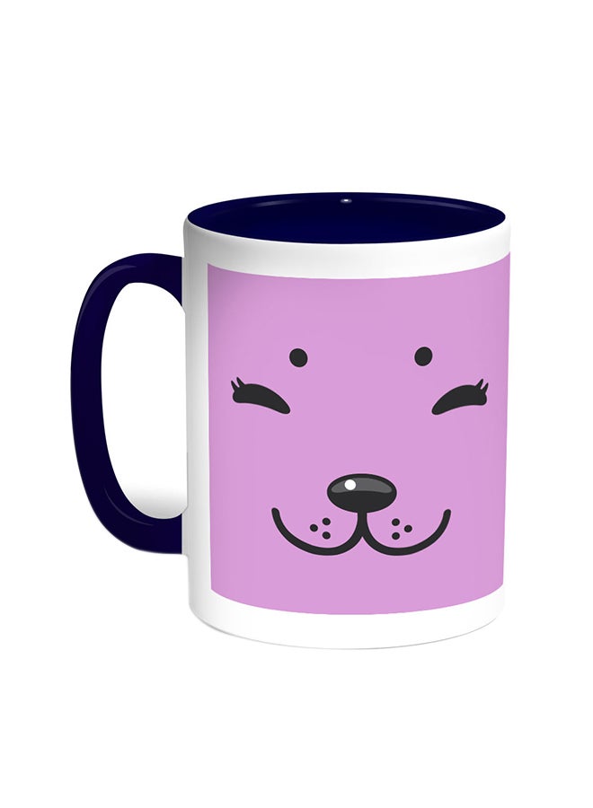 Decalac Features Dog Printed Coffee Mug Blue/White