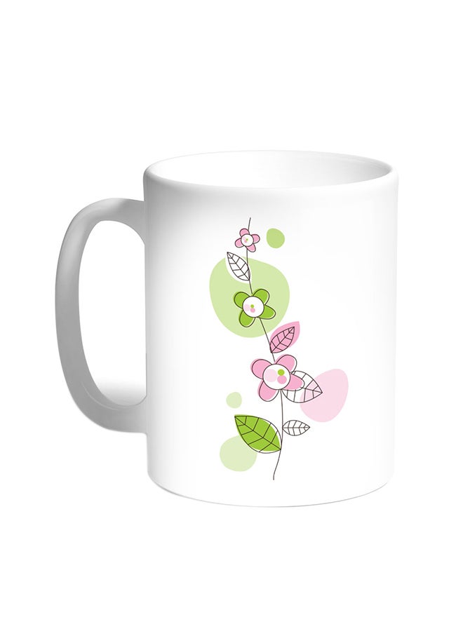 ديكالاك قدح قهوة - زهور أبيض