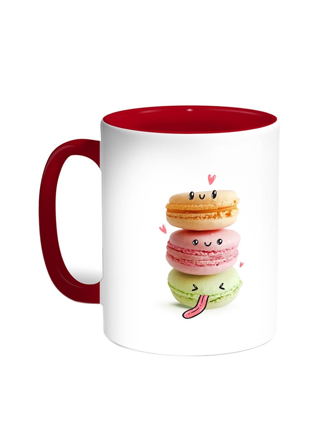 ديكالاك قدح قهوة - فود تايم أحمر/أبيض