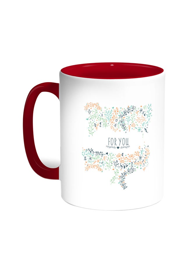 Decalac For You Printed Coffee Mug Red/White