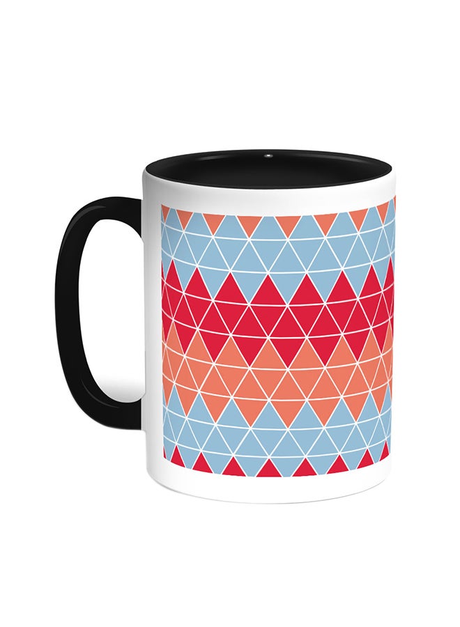 قدح قهوة - أشكال هندسية أسود/ أبيض