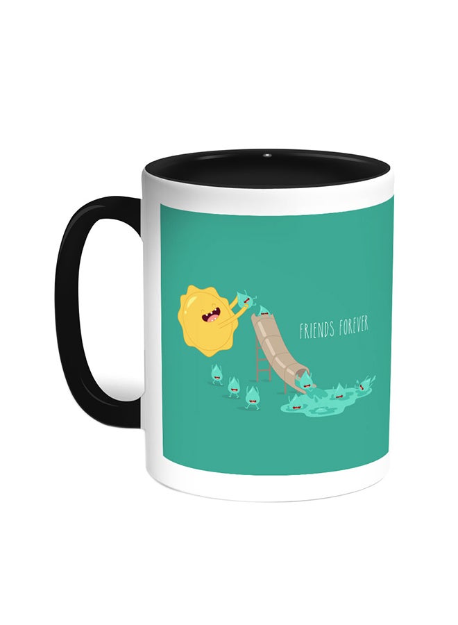 ديكالاك قدح قهوة - فريندز فور إيفر أسود/ أبيض