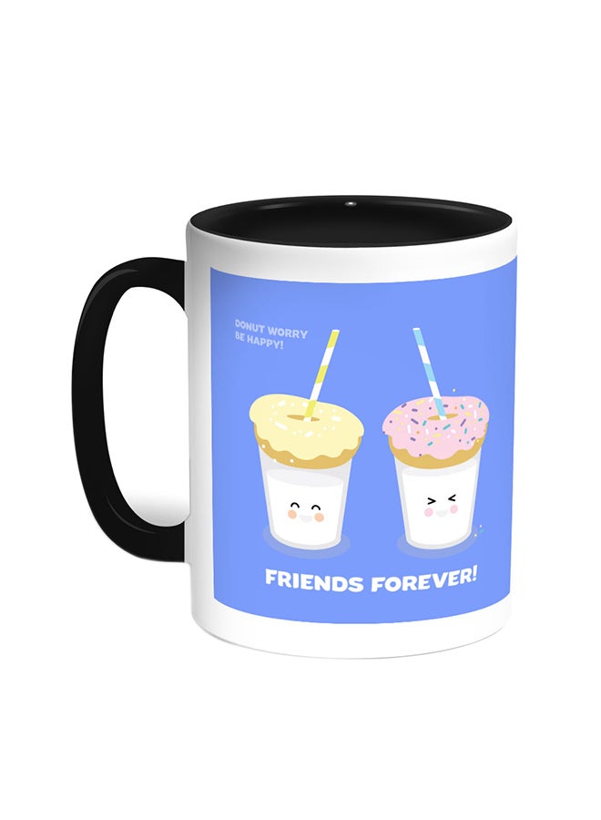 Decalac Friends Forever Printed Coffee Mug Black/White