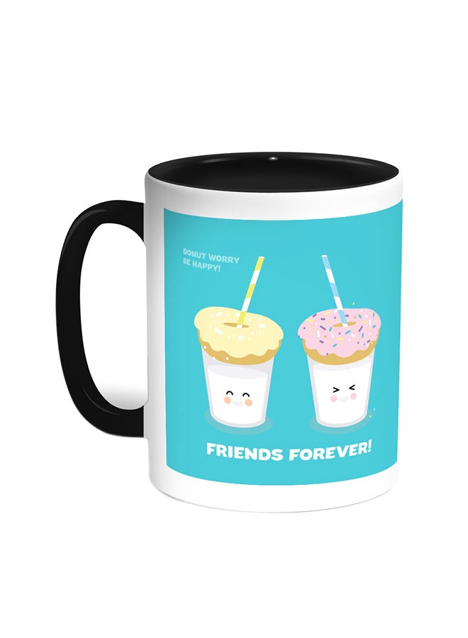 Decalac Friends Forever Printed Coffee Mug Black/White