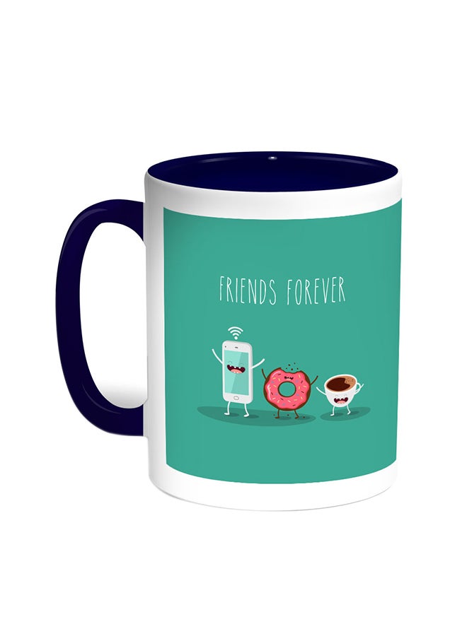 ديكالاك قدح قهوة - فريندز فور إيفر أزرق/ أبيض