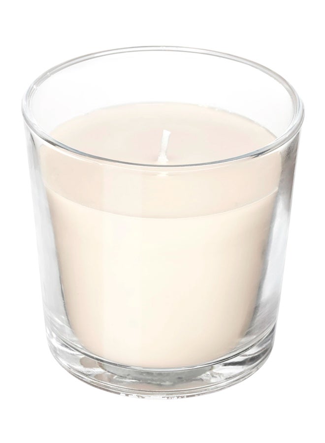 Ikea Sinnlig Scented Candle In Glass - Sweet Vanilla Beige 9cm  - Image 1