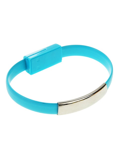 Wearable Bracelet Sync Data Charging Cable Blue