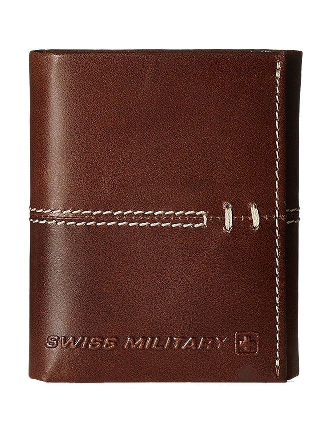 SWISS MILITARY - Leather Bi-Fold Wallet Brown - Image 1